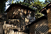 Myanmar - Inwa, Burmese houses near the Irrawaddy river banks. 